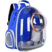 Pet Backpack Puppy Dog Cat Bag Breathable Outdoor - Waterproof Oxford & PVC Transparent Pet Travel Bag, Air Permeable Design, Secure Lock