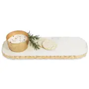 Mud Pie E4 Home Christmas Chipped Marble Dip and Tray 4.5" x 13" 40700166