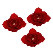 3 Pcs 11.81 Inch Crepe Paper Flowers Decoration Floral Paper Red