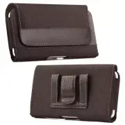 For Google PIXEL 7 Horizontal Leather Pouch Belt Clip Holster Case Cover Brown