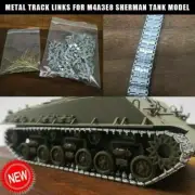 1/35 Metal Track Links Fits M4A3E8 Sherman Tank Model w/metal pin Need Assembly