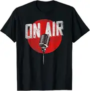 [VidiAmazing] On Air, Podcast, Vlog, Video, Radio Retro Vintage Microphone ds229 T-Shirt