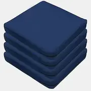 4Pcs Patio Seat Cushion Replacement Covers, (Cushions are Not Included)Waterproof Cover with Zipper Outdoor Cushion Slicovers Dust-Proof Cushion Slip Covers for Patio Garden Backyard (Navy blue)