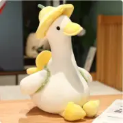 40CM Cartoon Flower Duck Plush Toys Sleep Pillow Cute Animal Stuffed Swan Yellow