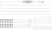 Plant Grow Light Strips for Indoor Pl Red & 3000K Sunlike Grow Lamp for Hydroponics Succulent Supplement Light 4 Dimmable Levels with 24-Hour Cycle Timing USB Plug and Play Red & Warm 100cm 4 Strips