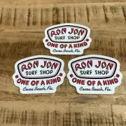 Ron Jon Surf Shop "One Of A Kind" Cocoa Beach LOT of 3 Stickers!!!