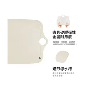 ［Zaniin］TPU 刻度方形砧板二入組（莫蘭迪色系）-100%TPU 環保、無毒、耐熱、不掉屑