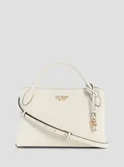 GUESS Women's White Fedana Satchel Bag One Size