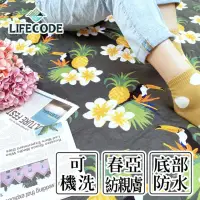 在飛比找momo購物網優惠-【LIFECODE】南洋風防水可水洗野餐墊300x230cm