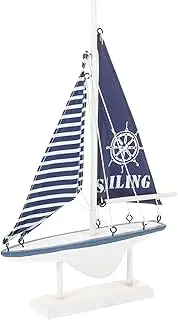 Wooden Sailboat Decor Wooden Sailing Model Kit Sailboat Figurine Sailboat Sculpture Statue Wood Sailboat Model Model Wooden Boat Fabric Small Sailboat Office Ornaments/942
