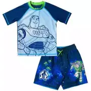 Disney Pixar Toy Story Buzz Lightyear Alien Boys Rash Guard Swim Trunks 12 Month