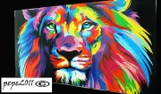 A0 A1 A2 A3 Painting poster print for glass frame Tiger Lion Color Pop Art