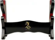 Ten Ryu MA-2SD Two-Tier Sword Stand, Black Lacquer Finish