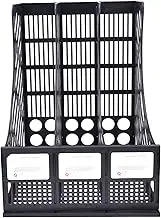 File Holder,File Dividers Document Cabinet,Desk File Organiser,File Racks File Rack Office Desk File Organizer Student Dormitory Desktop 3 Grid File Storage Rack School Office Supplies File Organizer