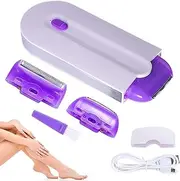 BEEKAW SKN Silky Smooth Epilator, Painless Hair Removal, Rechargeable, Purple, Waterproof, 1 Count, Includes Charger & Manual