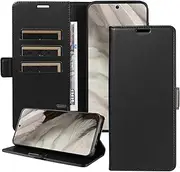 [YocoverTech] Compatible with Google Pixel 8 5G Case,PU Leather Kickstand Feature Folio Flip Cover with[Card Slots][Note Pockets] for Pixel 8 5G Wallet Case-Black