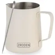 Milk Frothing Pitcher, 20oz Espresso Steaming Pitchers Stainless Steel Milk C...