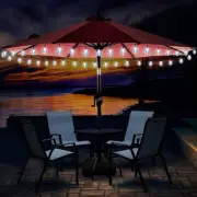 Solar String Lights, 36ft 60LED Waterproof Outdoor, Crystal Globe, 8 White
