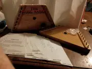 Vintage "The Music Maker" Musical Lap Harp Zither Instrument in Original Box A2