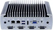 Fanless Industrial PC, Mini Computer, IPC, Intel Core I7 6500U, Windows 11/ Linux Ubuntu, HUNSN IX10, 6 x COM, VGA, HDMI, 2 x I211-AT LAN, SIM Slot, 8G RAM, 256G SSD