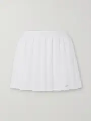 [Alo Yoga] Alo Yoga - Varsity Pleated Stretch-jersey Tennis Skirt - White - large large White