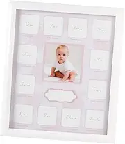 VICASKY 12 Months Baby Photo Frame Newborn Baby Shower Present Personalized Baby Keepsake Growth Record Photo Display