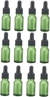 HONITANO 12pcs Refillable Glass Bottles with Dropper for Essential Oils for Travel Everyday Use Leak Design for Perfumes and Aromatherapy Blends