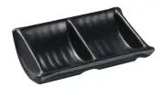 Yanco China BP-4031 Black Pearl Asian Style Melamine 2 oz. Sauce Dish - 6 Doz