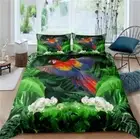 Tropical Banana Leaves Parrot Duvet Doona Cover Double Queen Bedding Quilt Cover