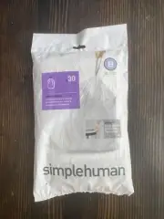 simplehuman Code B Custom Fit Drawstring Trash Bags in Dispenser Packs, 6 Liter