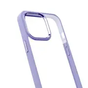 iPhone 11 Compatible Case Cover With Shockproof Metal Camera Lens Protection Clear PC - Purple