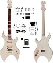 WUQIMUSC DIY electric guitar kits Basswood Guitar Body Mahogany Neck 24 fret 25.5 inch build on your own