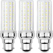 SAUGLAE 20W LED Corn Bulbs, 150W Incandescent Bulbs Equivalent, 3000K Warm White, 2300Lm, B22 Bayonet Cap Light Bulbs, 3-Pack