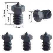 V6 Extruder Nozzle Hardened Steel For ENDER 3 PRUSA i3 MK3S+ /VORON2.4 Printer