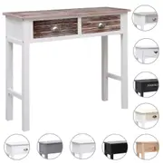 Paulownia and Poplar Wood Console Table 90cm Accent Stand Multi Colours vidaXL