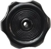 RV Designer H711, Plastic Window Knob, 2-1/4 inch Diameter, 1/2 inch Shaft, Black, Interior Hardware