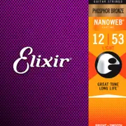 Elixir 16052 Nanoweb PHOSPHOR Bronze Light 12-53