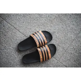 Adidas Adilette CF+cork 木紋 豹紋 棕色 大地色 運動拖鞋 CG3413 記憶鞋墊