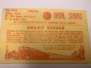 HO Champ Decals S-75 Dulux Gold Stripes 8" HO or 4" O Scale