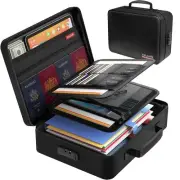 Fireproof Document Bag with Lock, Fireproof Waterproof File Organizer Bag 5 L...