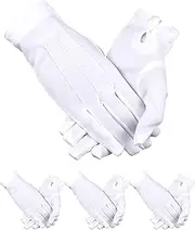 [outret] 4 Pairs Uniform Gloves Costume Gloves Dress Gloves for Man Police Formal Tuxedo Guard Parade Costume