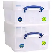 Really Useful Box 18L XL Clear 2 Pack