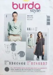 BURDA Sewing Pattern 7220 Misses Blouse & Tunic Sizes 10-22