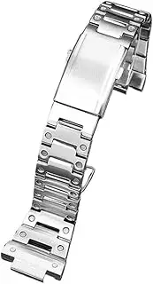 [Asackbper] WatchBand Fit for Casio Edifice Series GST-B400 EFB-680 CL-7A ECB-10D 14mm Solid Stainless Steel Metal Watch Strap Bracelet