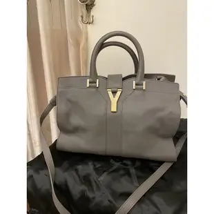 (大降價）YSL Y字金屬LOGO手提/斜背2用醫生包(中號）