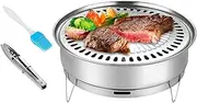 Charcoal BBQ Grills - Portable Barbecue Grill Stainless Steel | Barbecue Charcoal Grill, Small BBQ Grill for Outdoor Cooking Camping Hiking Picnics