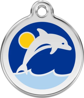 Red Dingo Dolphin - Lifetime Guarantee - Cat, Dog, Pet ID Tag Engraved