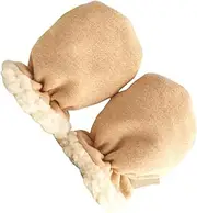 [COSMEVIVI] Cute Design Baby Gloves Soft Cotton Thickened Anti-scratch Warm Gloves for Newborn One Size Fits Light Brown