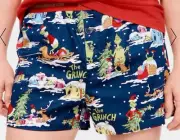 NEW! Peter Alexander Men’s Grinch Christmas Pyjama Boxer Shorts - Size Small