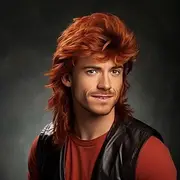 Ginger Blonde Mullet Wig Adult Funny Wigs for Men Pop Rock Wig Joe Dirt Wig for 70s 80s Wig Carnival Cosplay Party Wigs